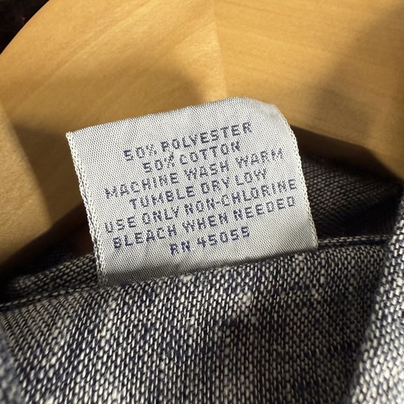 Lexington Button Down Shirt Mens S Gray Short Sleeve Cotton Blend Textured - Picture 6 of 10